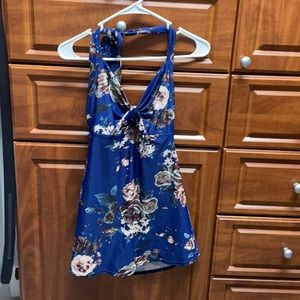 Large floral swim dress